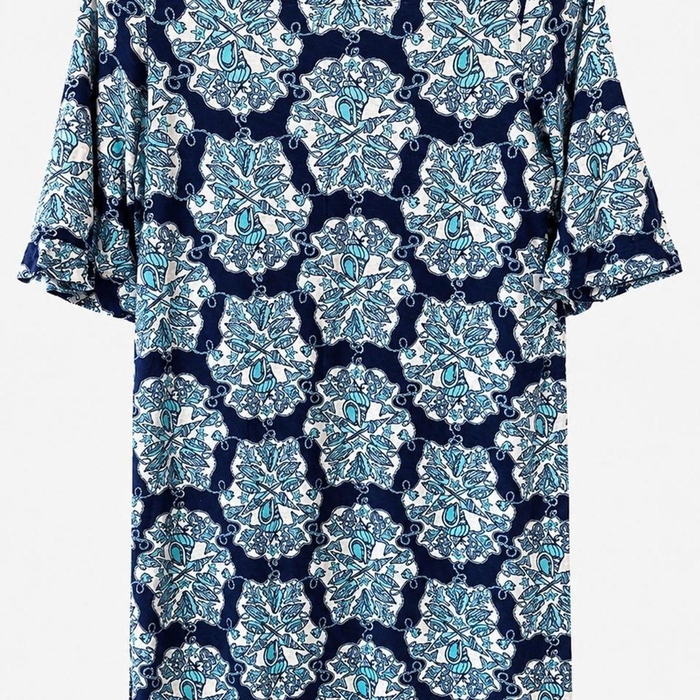 Lilly Pulitzer Medium Somerset Hey Sailor Cotton Shift Dress